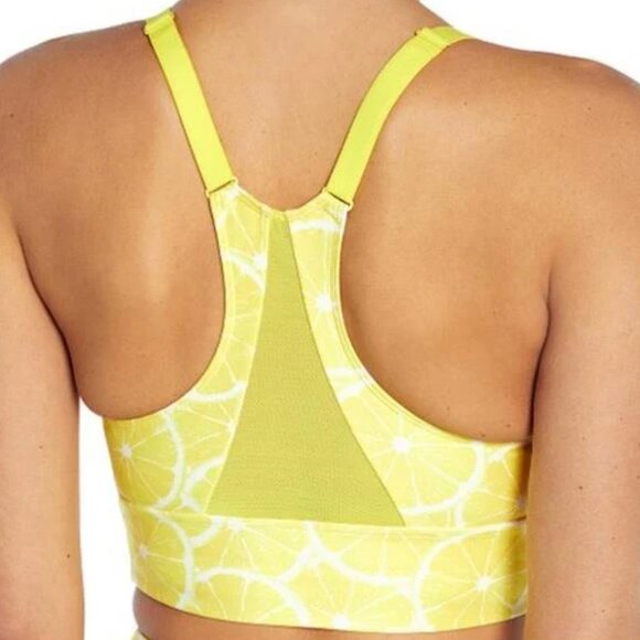 Wildfox Sweat Yellow Lemon Print Sports Bra, Size S - Picture 2 of 16